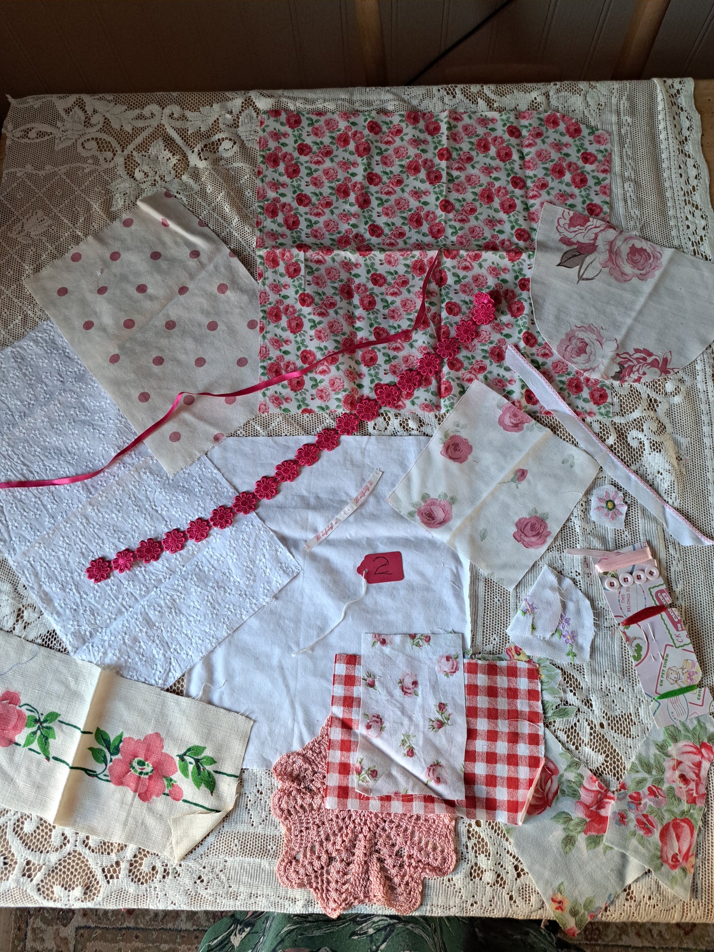 Red/pinks/creams/whites mixed note the lace tablecloth in all of the photos is only for styling not included in these packages