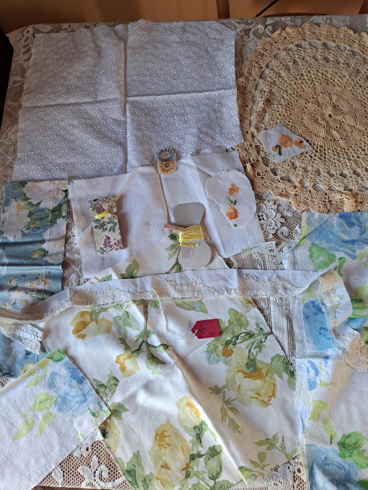 Blues and yellow contents of package note the lace tablecloth in all of the photos is only for styling not included in these packages